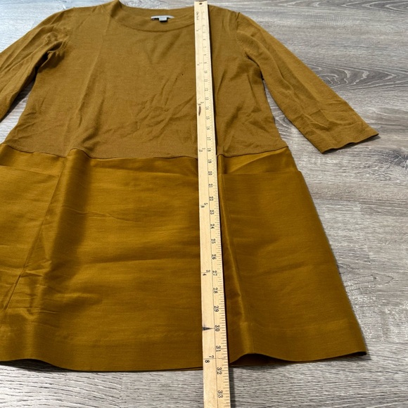 COS Mustard Merino Wool Silk Shift A Line Dress - Picture 4 of 6